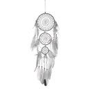 Handmade Feather Dream Catcher Wind Chimes Lighting Pendant Wedding Decor