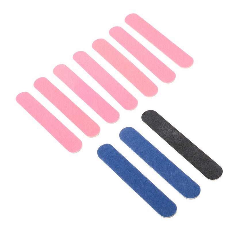 Lot 50pcs Mini Double Sided Nail Files Emery Board Grit UV Gel Polishing Buffing