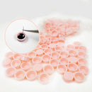 Professional 100Pcs Eyelash Extensions Volume Fan Glue Cups Sun Flower Tool
