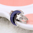Star and Moon Changing Colors Emotion Feeling Adjustable Band Mood Ring Gift