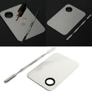 Stainless Steel Makeup Mixing Blending Palette with Spatula Cosmetic Tool
