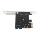 PCI Express USB 3.0 2 Ports Panel Front with 4-Pin & 20 Pin Control Card Adapter