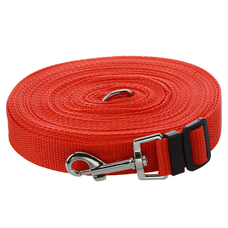 Red 50ft/15m Long Dog Pet Puppy Training Obedience Lead Leash J3Z5
