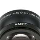 55mm 0.45x Wide Angle & Macro Lens for Canon Sony Pentax DSLR Camera with 62 mm