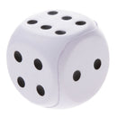Sponge Dice Foam Dot Dice Children Playing Dice for Math Teaching White