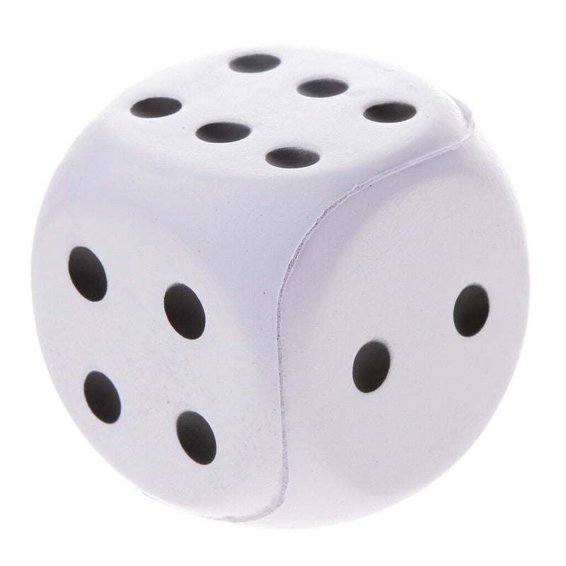 Sponge Dice Foam Dot Dice Children Playing Dice for Math Teaching White
