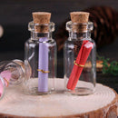 50x Mini Empty Clear Glass Bottle With Cork Small Tiny Vials Jars Transparent ne