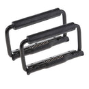 2 pcs Polished Chrome Door D Handle Pull Handle Pull Hinge Sliding Black