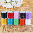 10 Rolls Waxed Cotton Fabric String Thread Cord Rope Beading Jewelry Crafts