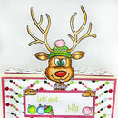 DIY Clear Silicone Stamp Seal Cute Christmas Elk Deer Album Embossing (B)