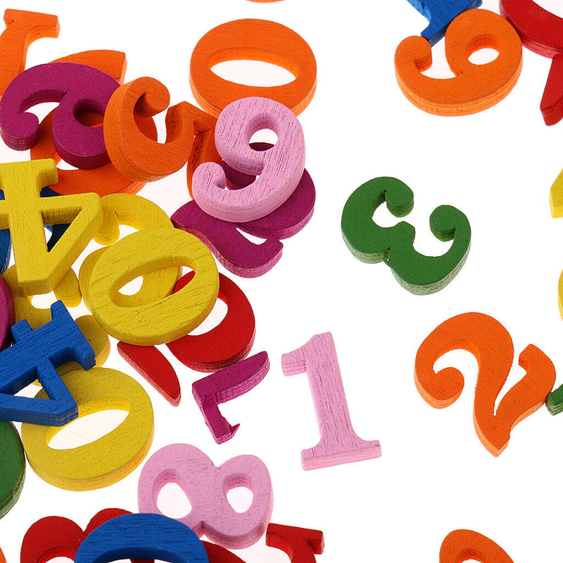 Colorful Wood English Alphabet & 0 to 9 Number for Preschool Kids Baby Toys