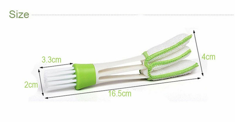 1*Car Cleaning Accessories Air Conditioner Vent Blinds Brush Cloth Cleaner Tool