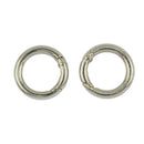 10 Pieces Mini Sliver Circle Carabiner Spring Clip Hook Keychain Outdoor