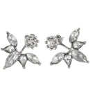 3 Pairs Lotus Flower Earrings Jackets For Women Girls Simple Chic Ear Stud