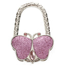 Bag Hook Bag Holder Foldable Handbag Hook Butterfly Shaped - Pink O7H9