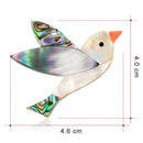 Natural Shell Bird Brooch Pin Lady Animal Banquet Wedding Brooch Christmas G Gw