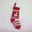Christmas Stockings Home Decoration Candy Knitted Bag Tree Pendant (Red)