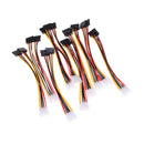 10pcs 4 pin ide male to dual sata y splitter female hdd power adapter cable ~S