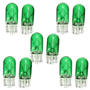 Green T10 501 W5W Car Interior Dashboard Dash Dome Panel Gauge Light Bulb
