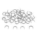 50x S + 50x L Fishing Spoons Blades Spinner Folded Clevises Tackle for Lure