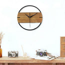 Fashion 30cm Wood Quiet Non Ticking Wall Clock Home Living Room Decor
