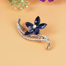 New Flower Rhinestone Crystal Women Wedding Party Jewelry Brooches Pin