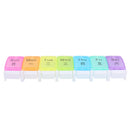 7 Day Pill Medicine Storage Box Rainbow Tablet Weekly Organizer (With Word)