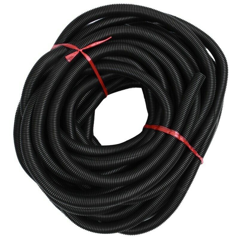 100 Ft. 3/4 inch Split Wire Loom Conduit Polyethylene Tubing Black Color Sl D9H6