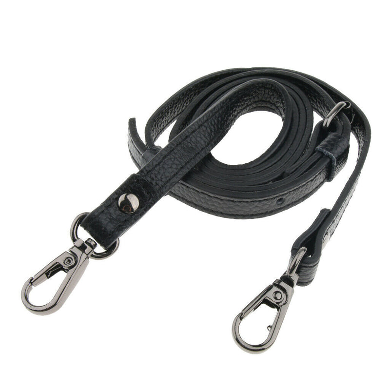 Adjustable PU Leather Crossbody Shoulder Bag Straps Handle Replacement Black