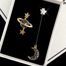 Irregular Star Moon Dangle Earrings Women Rhinestone Fashion Ear Drop Jewelry