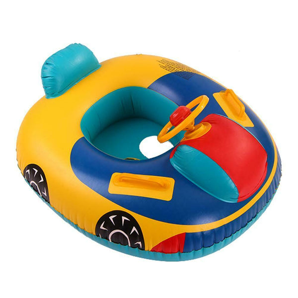 Cartoon Cars Seat PVC Swimming Ring Baby Toddler Inflatable Pool Float #gib