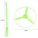 Outdoor Fairy Flying Saucer Bamboo Dragonfly Helicopters Toys w/Light (1pc)