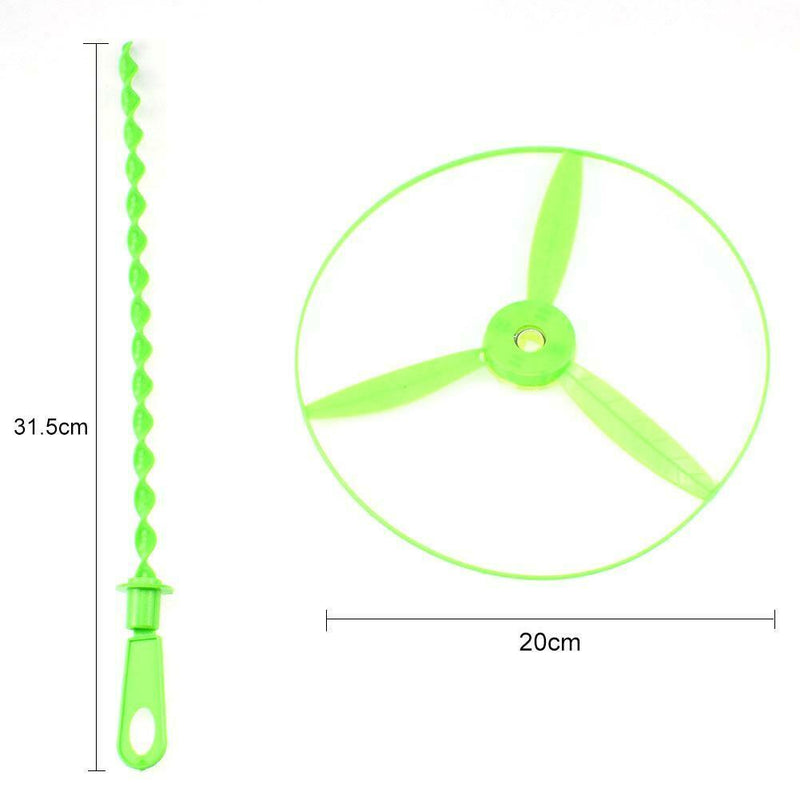 Outdoor Fairy Flying Saucer Bamboo Dragonfly Helicopters Toys w/Light (1pc)