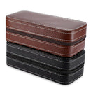 2 Grids PU Leather Travel Watch Storage Case Zipper Wristwatch Box Organize U4P8