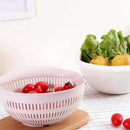 Multi-Functional Drain Basket Plastic Double Layer Vegetable Washing Basket G5V5