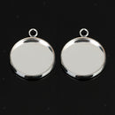 40x 12mm Cabochon Cameo Base Tray Setting Bezel Blank for DIY Jewelry Making
