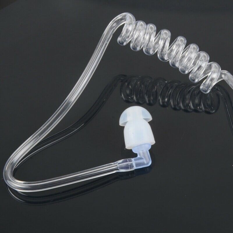 Surveillance Security Clear Coiled Acoustic Air Tube Earpiece PTT for iPhon Y1K3