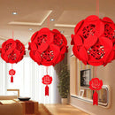 Hydrangea red lantern Pendant party decoration Wedding Venue Festival Suppli_