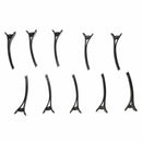 10X Clamp Plastic Hair Clamp Black Color