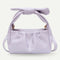 Retro Women Tote Bag Soft PU Shoulder Handbag Female Cloud Clutch (Purple) A