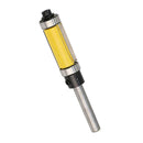 2x 1/4'' Shank Top & Bottom Bearing Flush Trim Router Bit 12.7x25mm Yellow