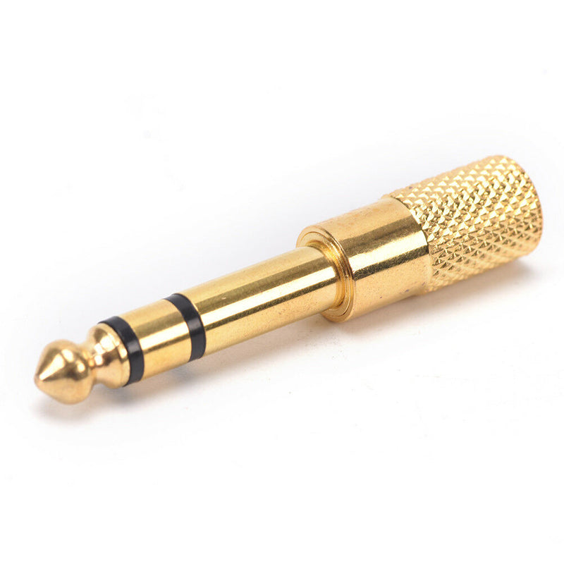 2Pcs 6.5mm To 3.5mm Female to Male Headphone Stereo Audio Jack Adapter Plug3C