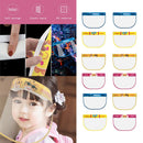 12Pcs Kid's Clear Safety Full Face Shield Cover Visor Hat Protector Reusable