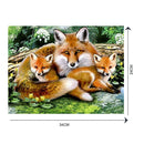 Fox Family 5D Diamond Painting Cross Stitch Kit Home Decor Craft Needlework
