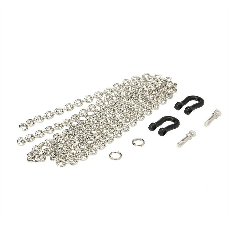 RC Car Rock Crawler 88cm Long Chain with Shackle Black for 1/10th Scale RC RC4WD