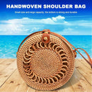 Hand Woven Bag Round Bag Buckle Rattan Straw Bags Satchel Wind Bohemia Beac