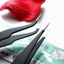 2X Anti Static Picking Tools Portable Nail Art Gem Tweezers-Beau.AU Eyelash A0C6