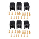 6pcs 5 Pin 80A Relay Mounting Base Socket Holder With Loose Terminals Set