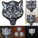 Animal wolf head iron on patches Sew-on embroidered patch motif applique  JR