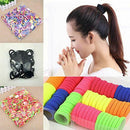 100Pcs hair elastics for woman / girl Headbands for ponytail Scrunchie Hair